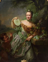 Portrett av Anna Regina von Olthoff som Bachhantin